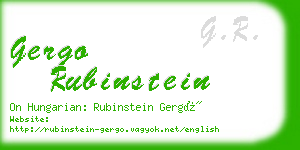 gergo rubinstein business card